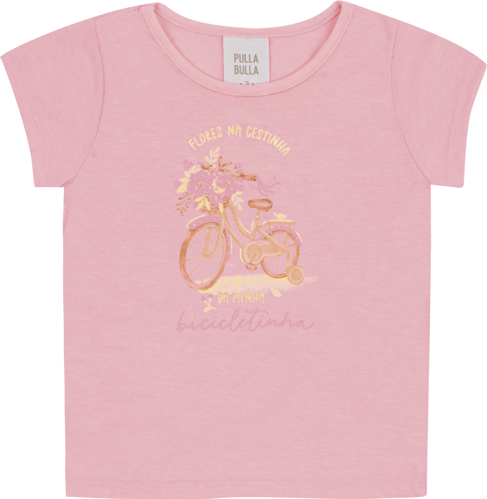 Blusa Feminina Infantil Flores Na Cestinha