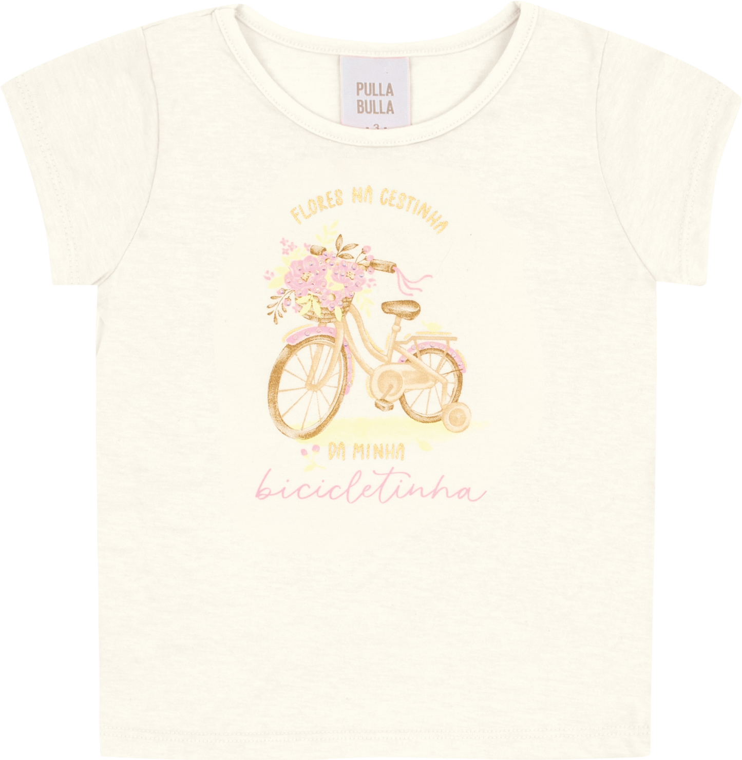 Blusa Feminina Infantil Flores Na Cestinha