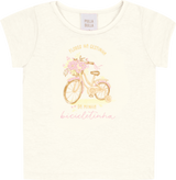 Blusa Feminina Infantil Flores Na Cestinha