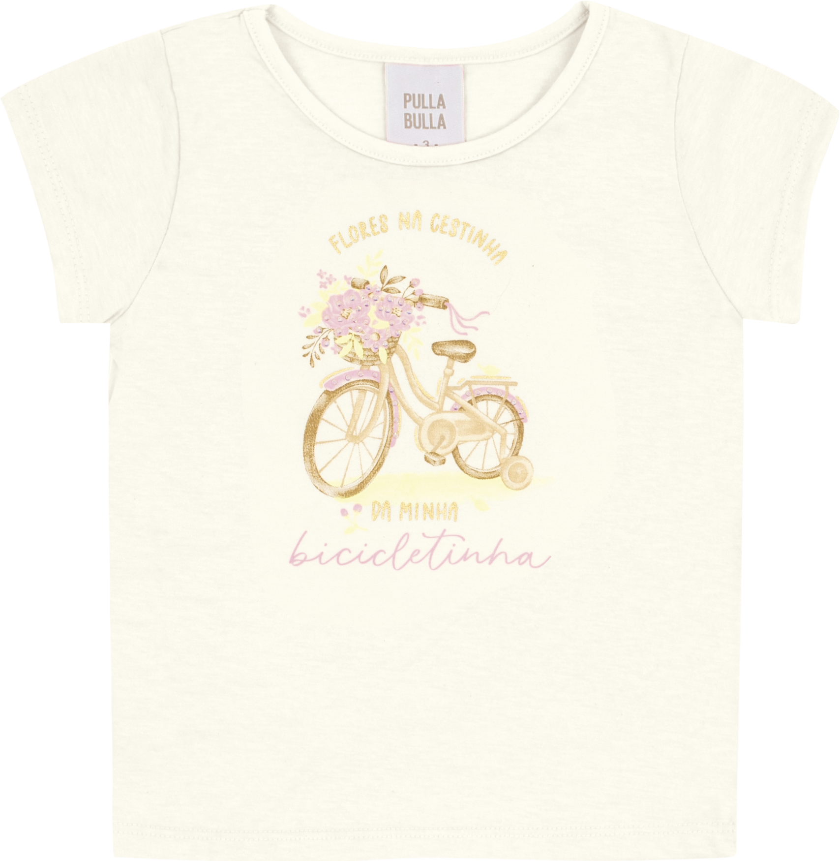 Blusa Feminina Infantil Flores Na Cestinha