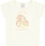 Blusa Feminina Infantil Flores Na Cestinha