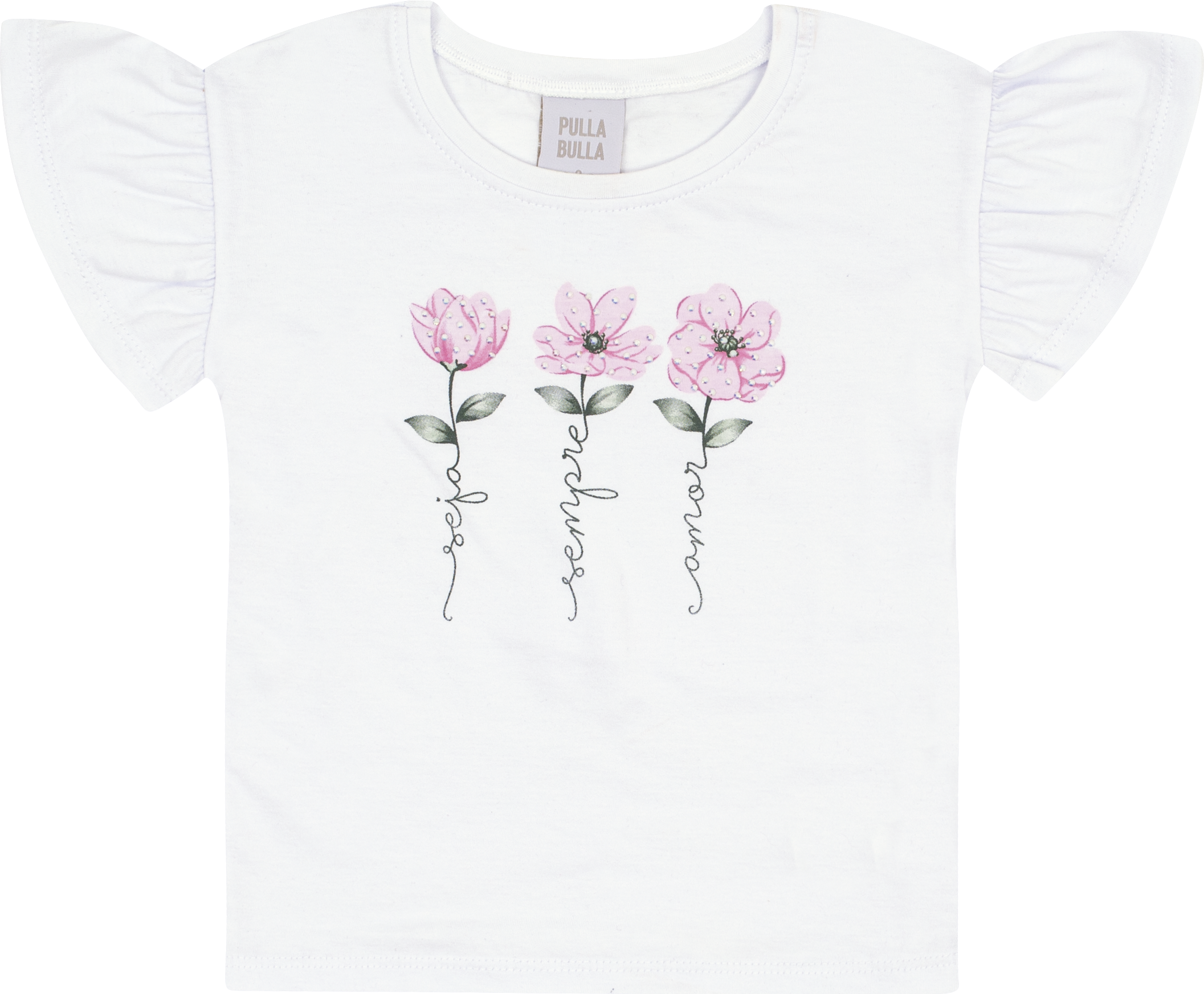 Conjunto Feminino Infantil Shorts Saia Moletinho Flores