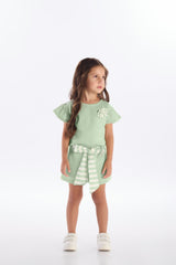 Conjunto Feminino Infantil Shorts Laços
