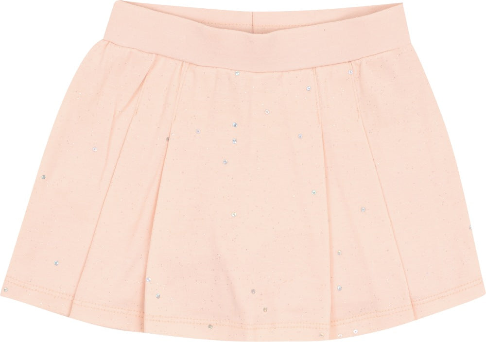 Conjunto Feminino Infantil Canelado Flor Brilho Saia