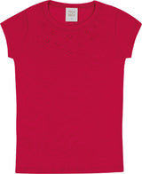 Blusa Feminina Infantil Canelada Perolas