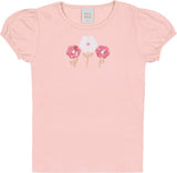Blusa Feminina Infantil Pipoquinha Flor