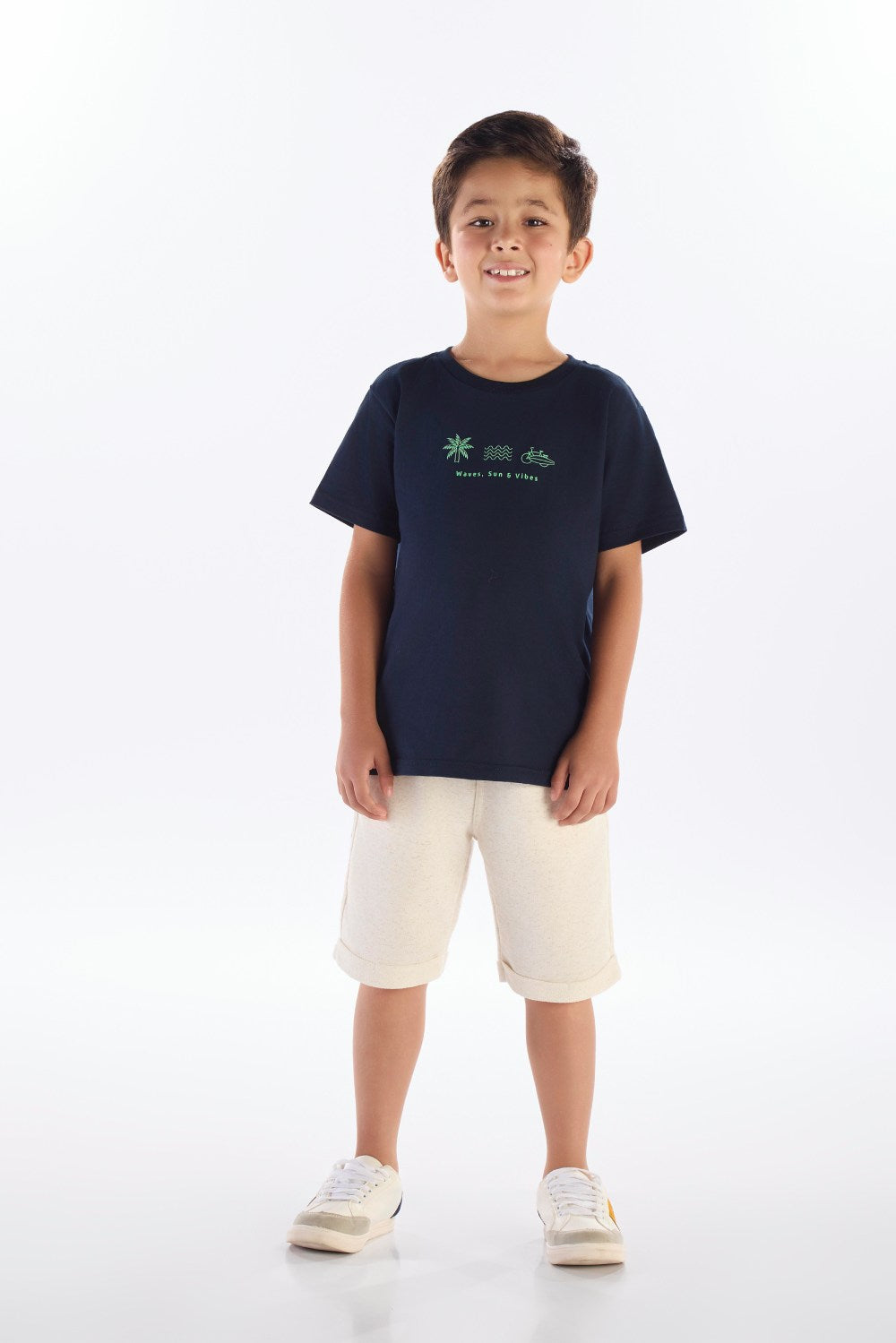 Camiseta Masculina Infantil Waves Sun Vibes