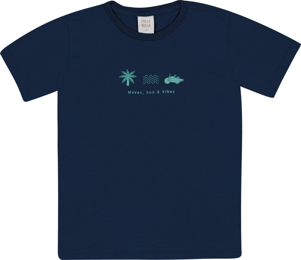 Camiseta Masculina Infantil Waves Sun Vibes