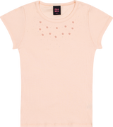 Blusa Feminina Infantil Canelada Brilho