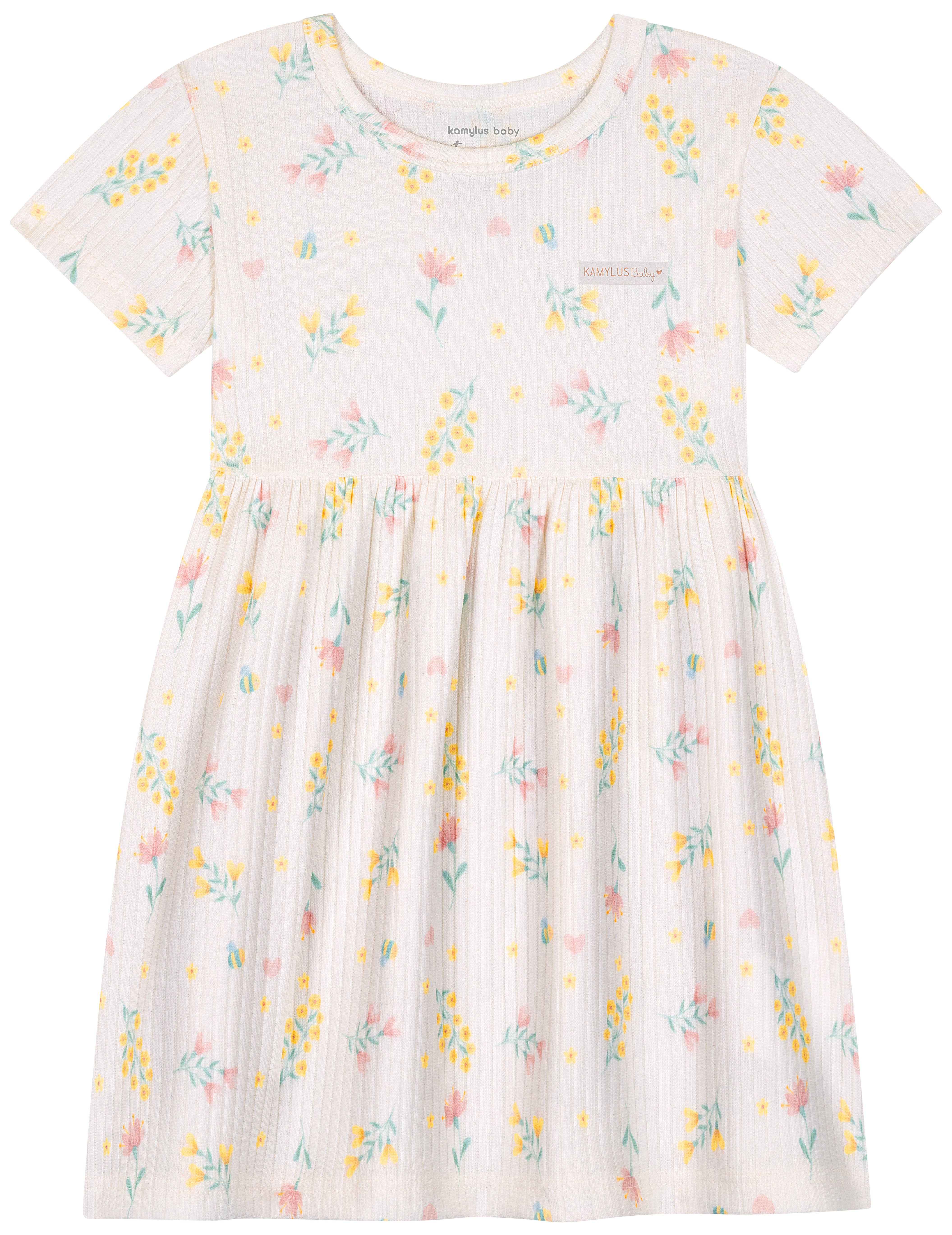 Vestido Feminino Infantil Malha Canelada