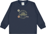 Camiseta Masculina Infantil Manga Longa Pulla Bulla – Dinossauro Skatista e Estilo Divertido