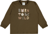 Camiseta Masculina Infantil Manga Longa Pulla Bulla – Born to Be Wild com Estilo Aventureiro