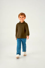 Polo Masculina Infantil Manga Longa Pulla Bulla – Estilo Clássico com Conforto