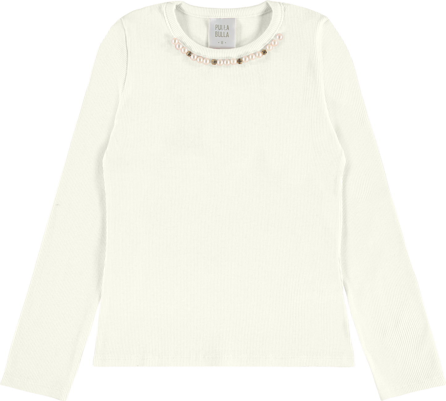 Blusa Feminina Infantil Pulla Bulla – Elegância com Detalhes de Pérolas