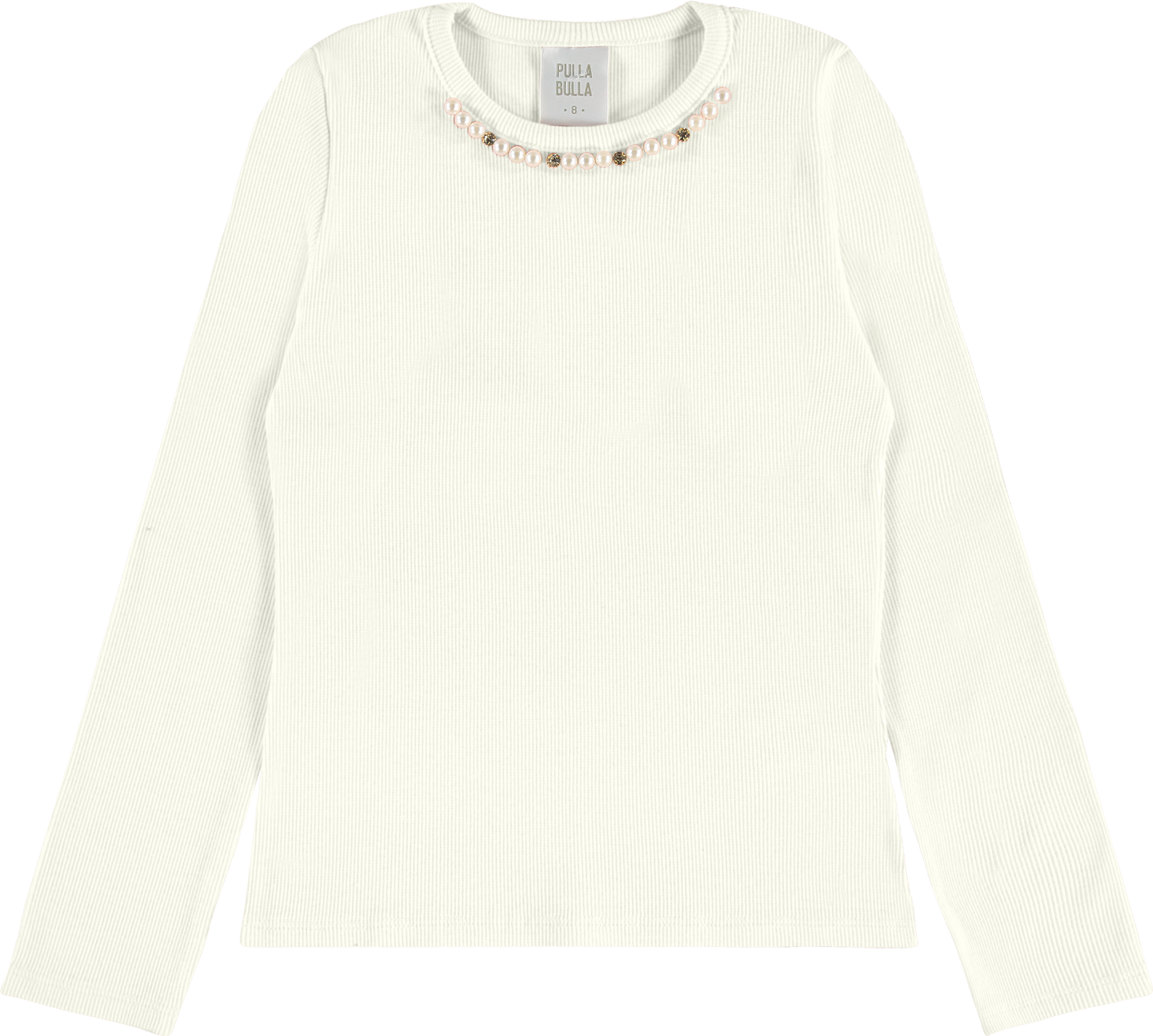 Blusa Feminina Infantil Pulla Bulla – Elegância com Detalhes de Pérolas