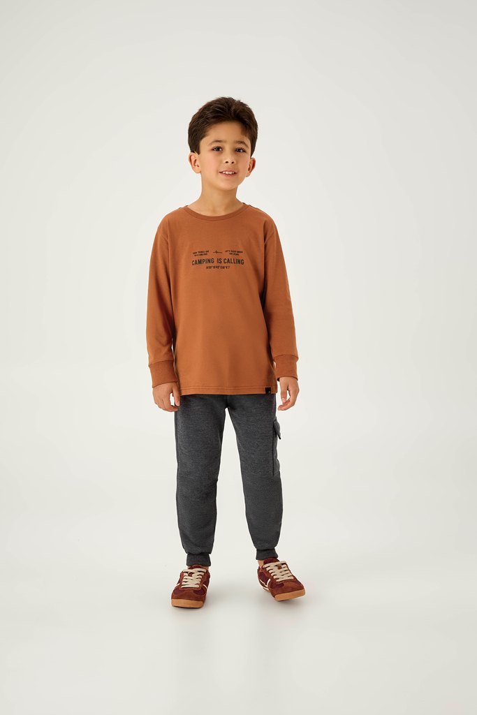 Camiseta Masculina Infantil Manga Longa Pulla Bulla – Aventuras ao Ar Livre com Estilo