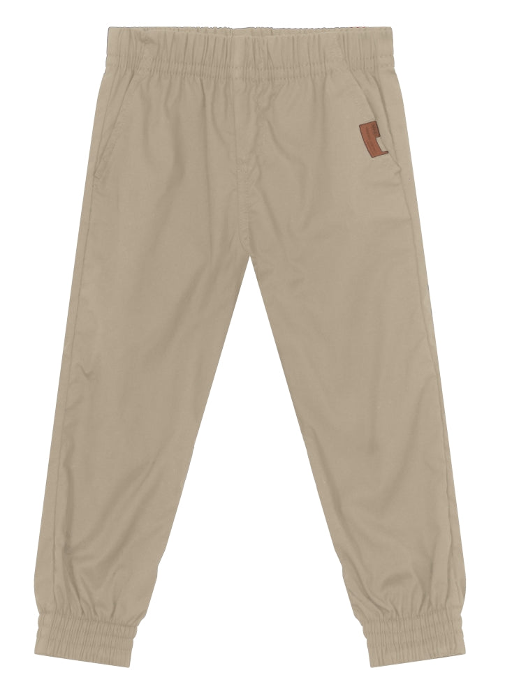 Calça Jogger Bege com Cós Elástico para Conforto Diário