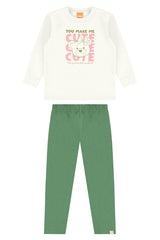 Conjunto Moletom e Molecotton You Make Me Cute
