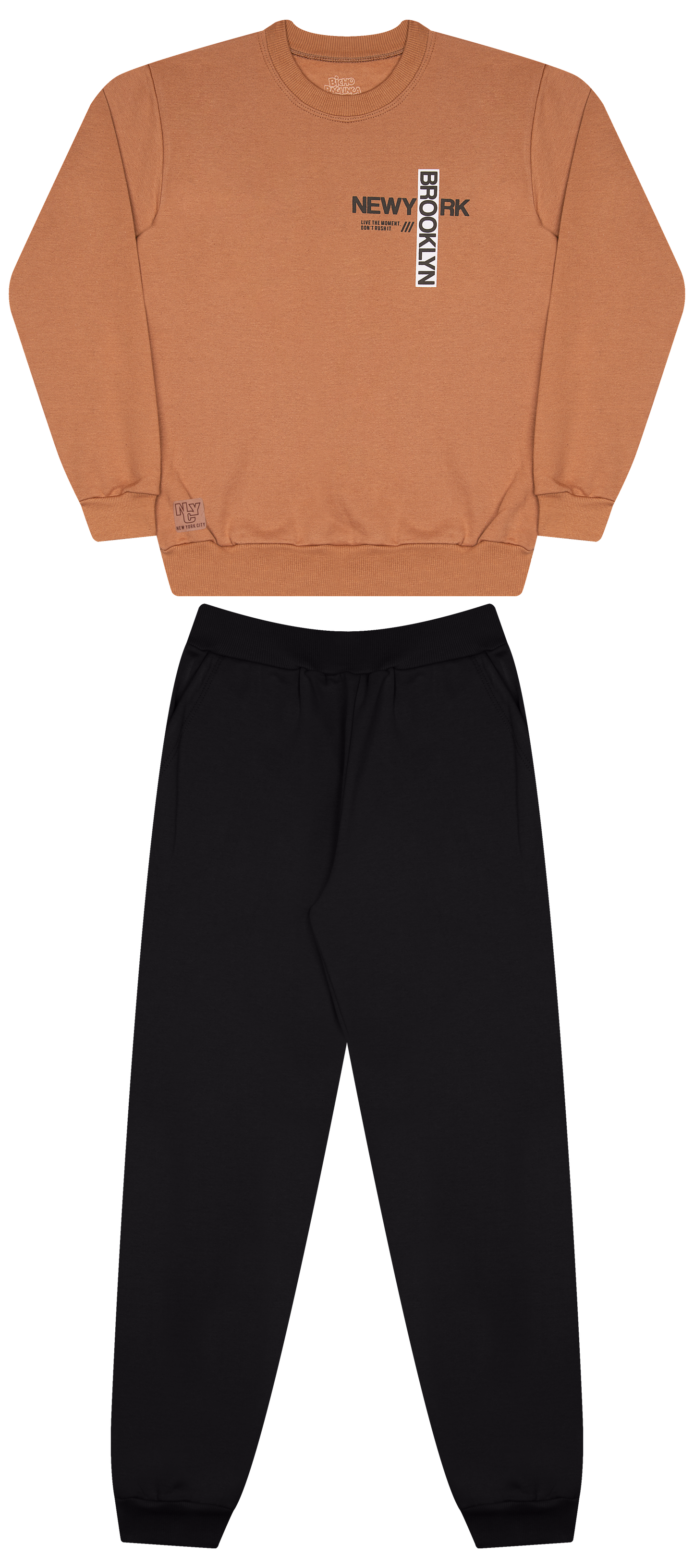 Conjunto de Moletom com Bolso e Puff na Estampa para Conforto e Estilo