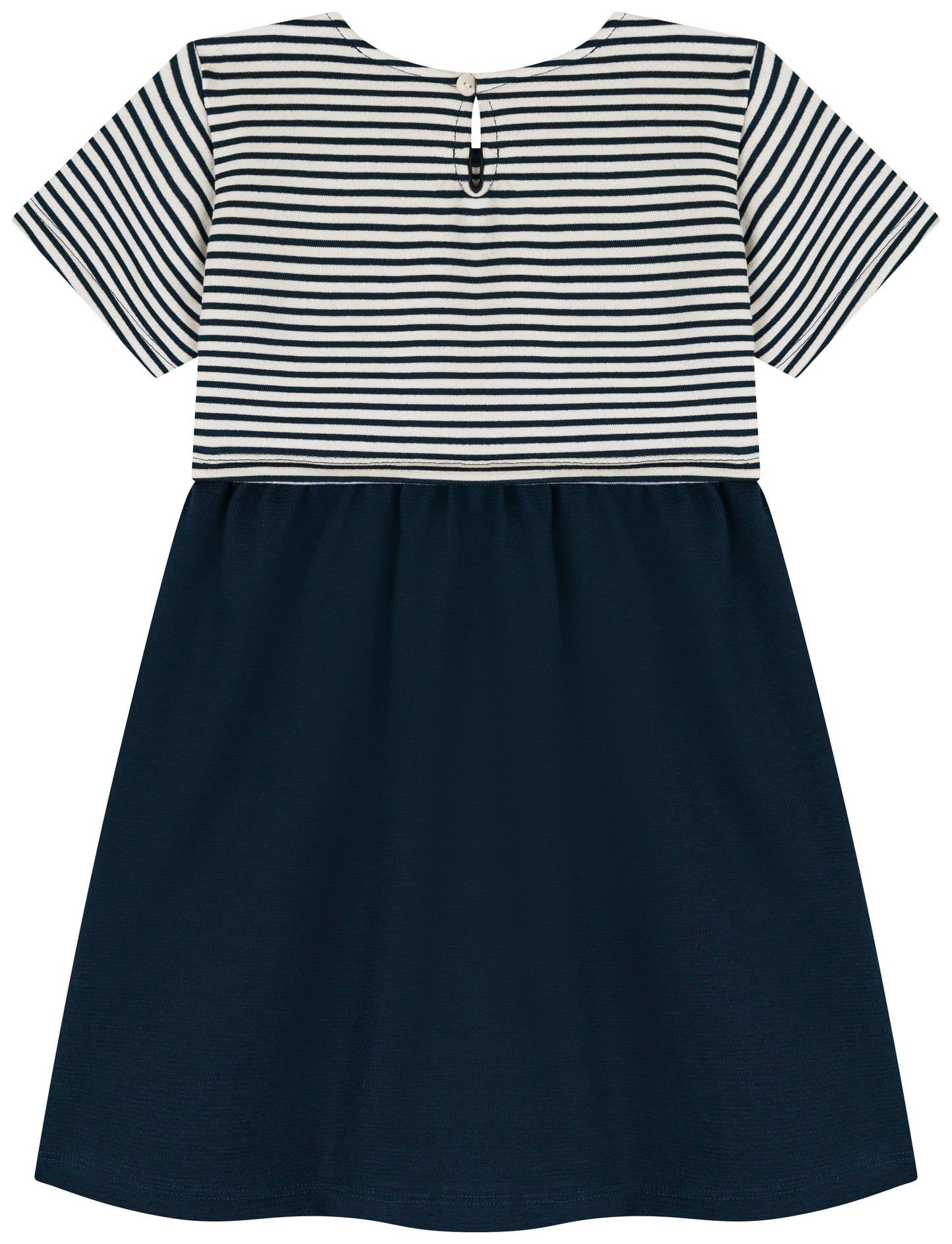 Vestido Feminino Infantil Needle Listrado Pique
