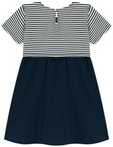 Vestido Feminino Infantil Needle Listrado Pique