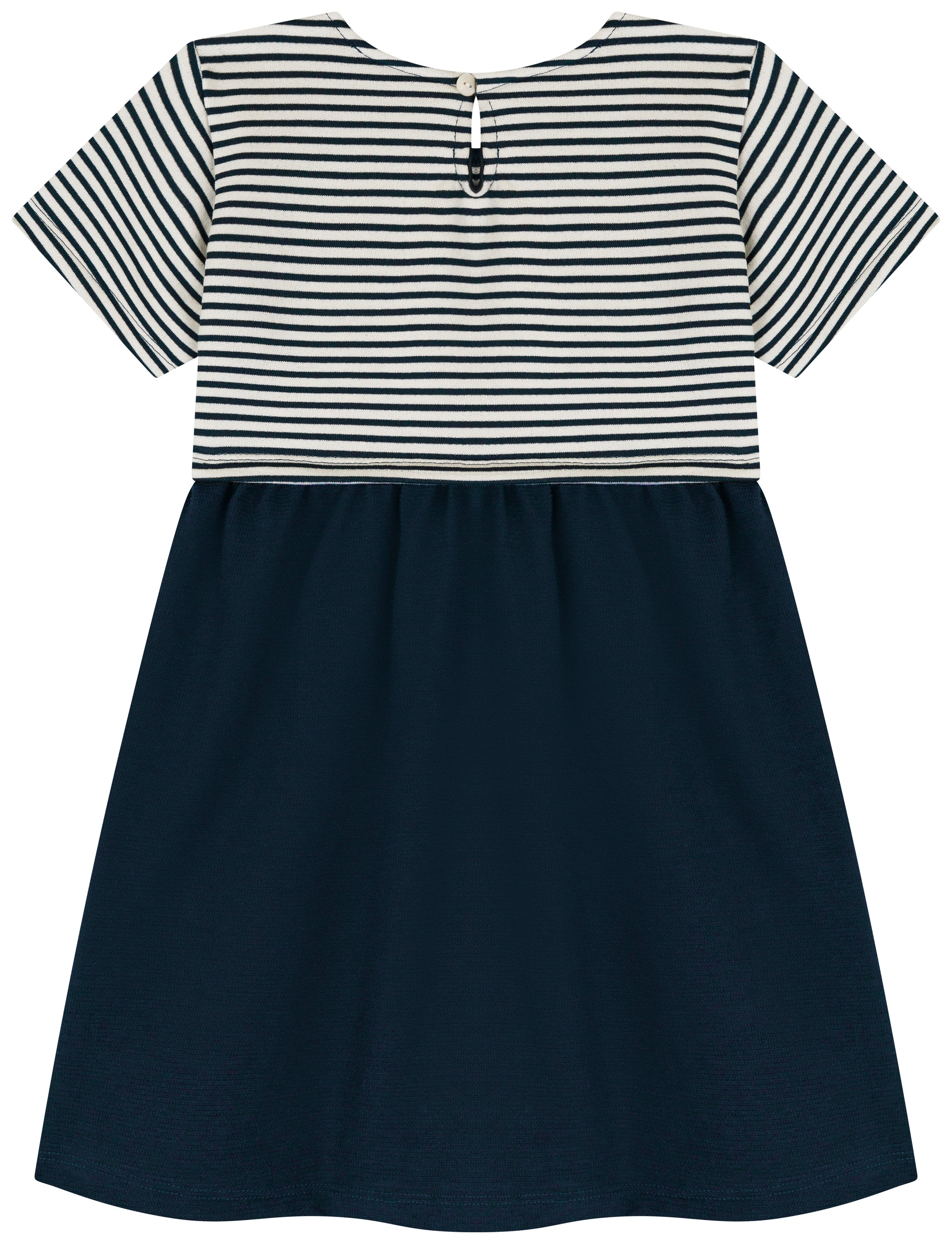 Vestido Feminino Infantil Needle Listrado Pique