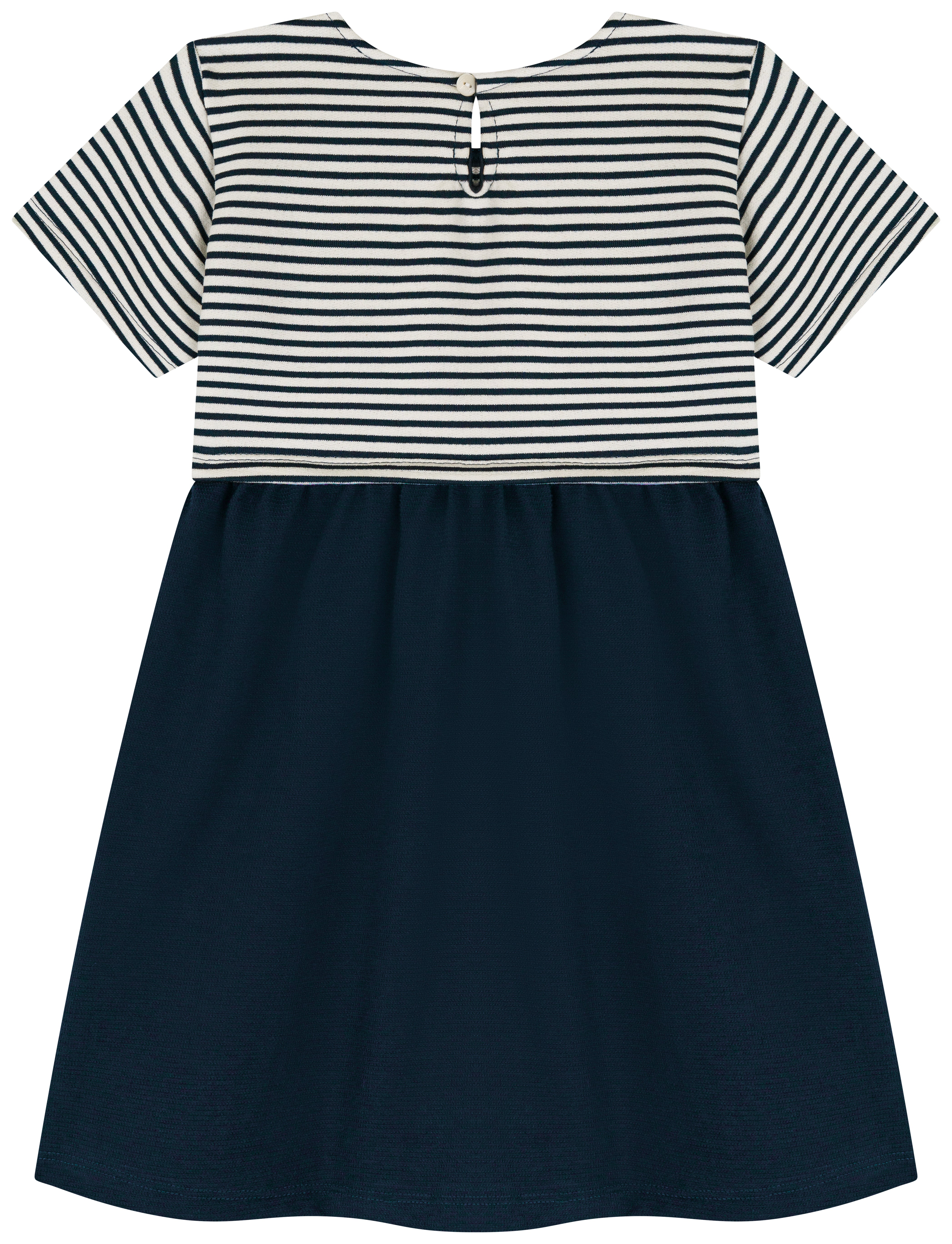 Vestido Feminino Infantil Needle Listrado Pique
