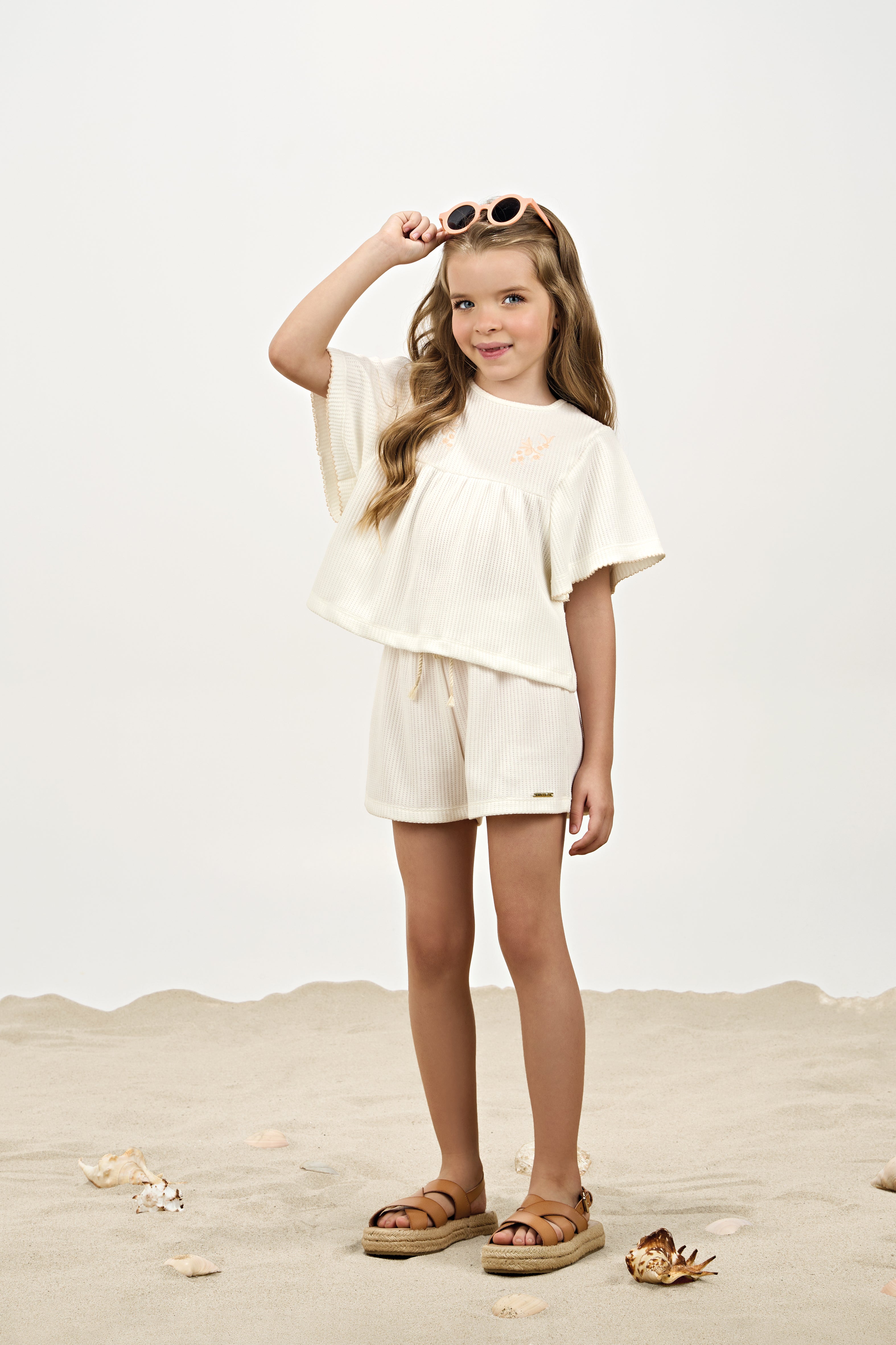 Conjunto Feminino Infantil Canelado Vegas Favo