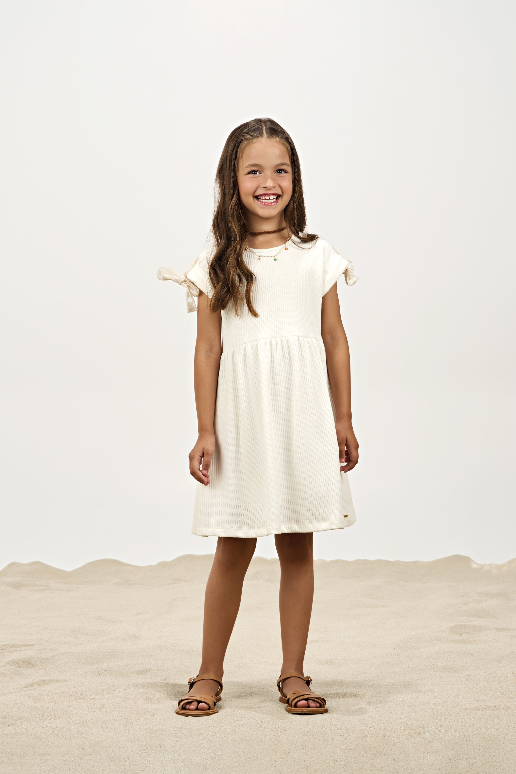 Vestido Feminino Infantil Vegas Tricot Favo