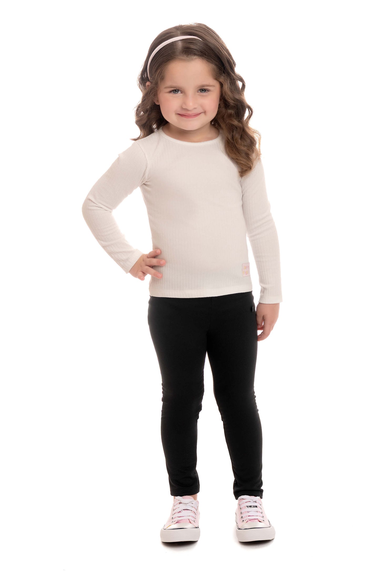 Blusa Infantil Feminina Ribana 6x3 Happy Vibes – Conforto e Estilo Moderno