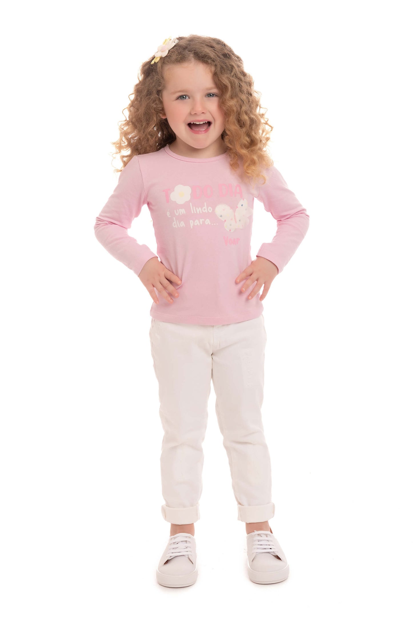 Blusa Infantil Feminina Cotton Borboleta – Conforto e Delicadeza para o Dia a Dia