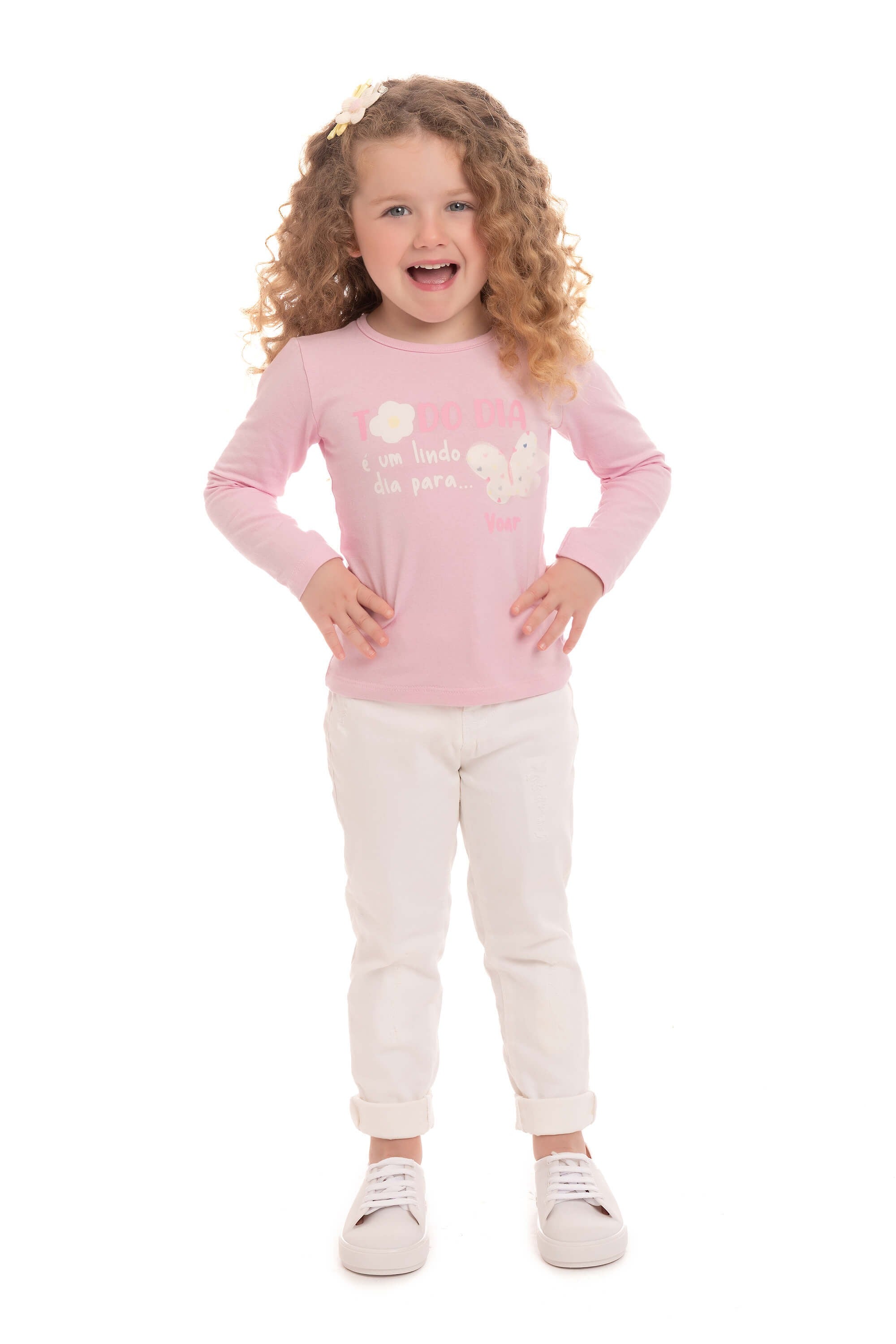 Blusa Infantil Feminina Cotton Borboleta – Conforto e Delicadeza para o Dia a Dia