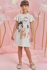 Vestido Feminino Infantil Cachorinha Princesa