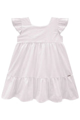 Vestido Feminino Infantil Tricoline Texturizado