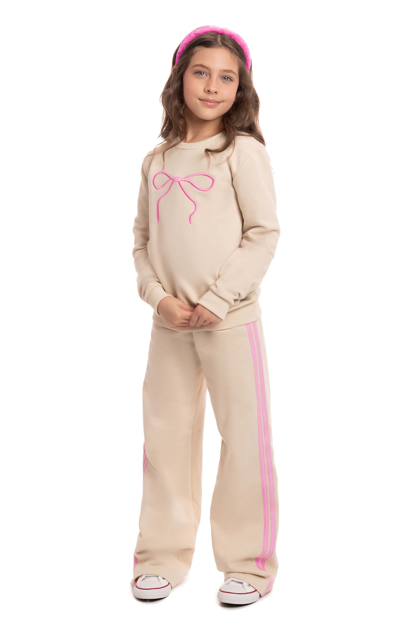 Conjunto Infantil Feminino Casaco Moletom Laço com Legging Molecotton – Conforto e Charme para o Dia a Dia