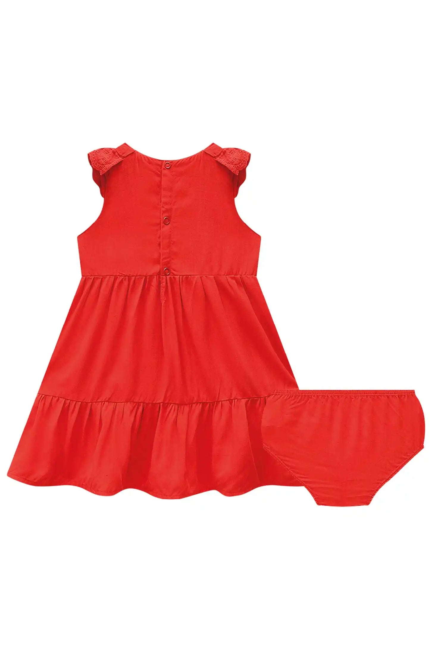 Vestido Feminino Infantil VIscose Nice Com Calcinha