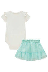 Conjunto de Body em Cotton com Saia em Tule