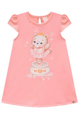 Vestido Feminino Infantil Cotton Ursinha