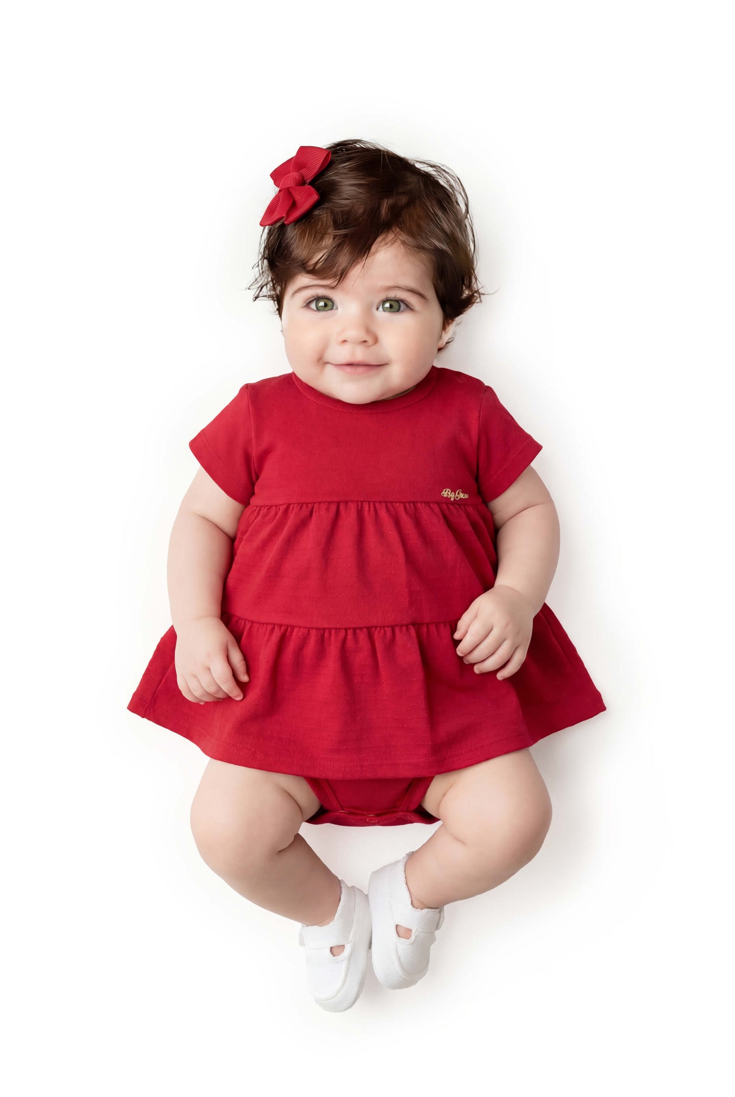 Vestido Infantil Vermelho com Calcinha – Leve e Confortável para o Verão