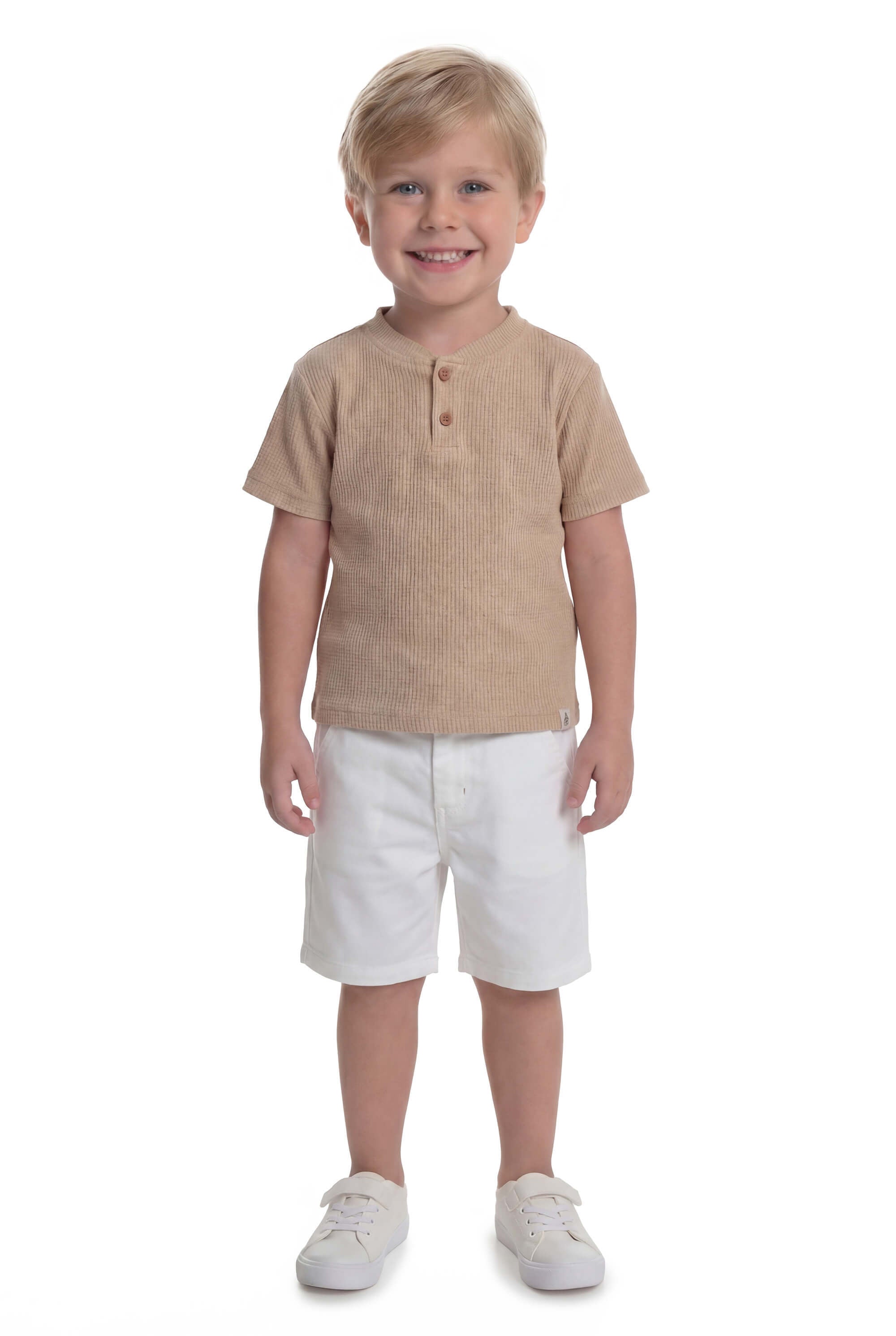 Camiseta Infantil Malha Mini Waffle – Conforto e Estilo Atemporal