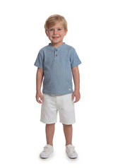 Camiseta Infantil Malha Mini Waffle – Conforto e Estilo Atemporal