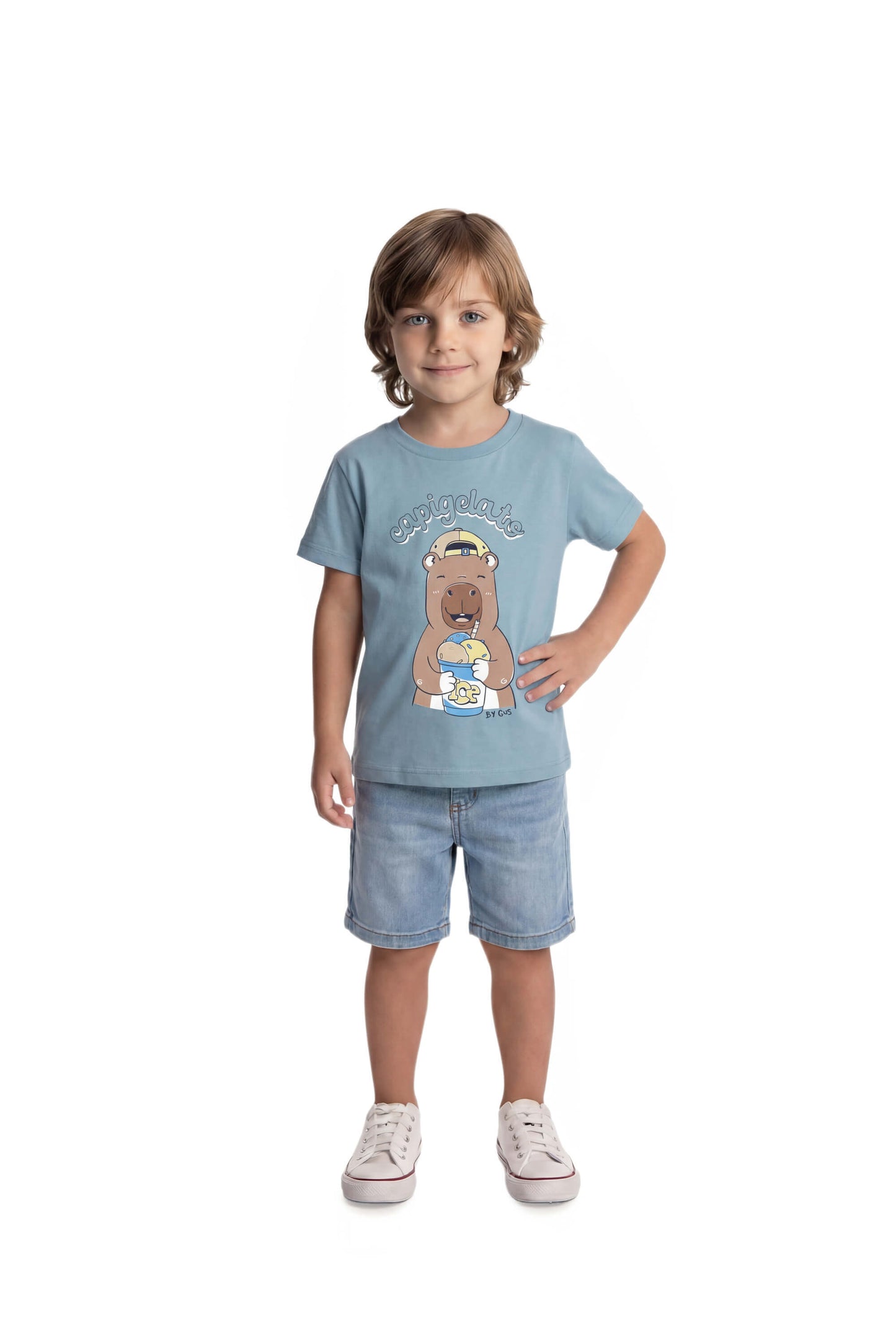 Camiseta Infantil Capigelato – Leve, Divertida e Confortável