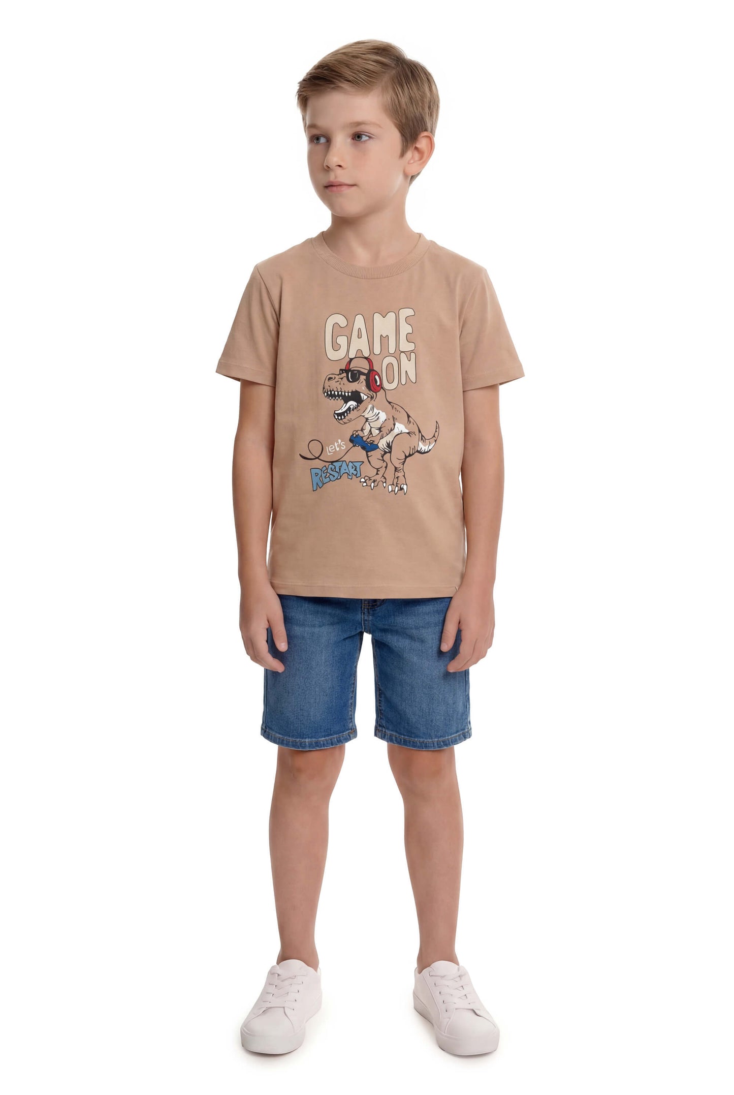 Camiseta Infantil Meia Malha Game – Estilo e Conforto para o Dia a Dia