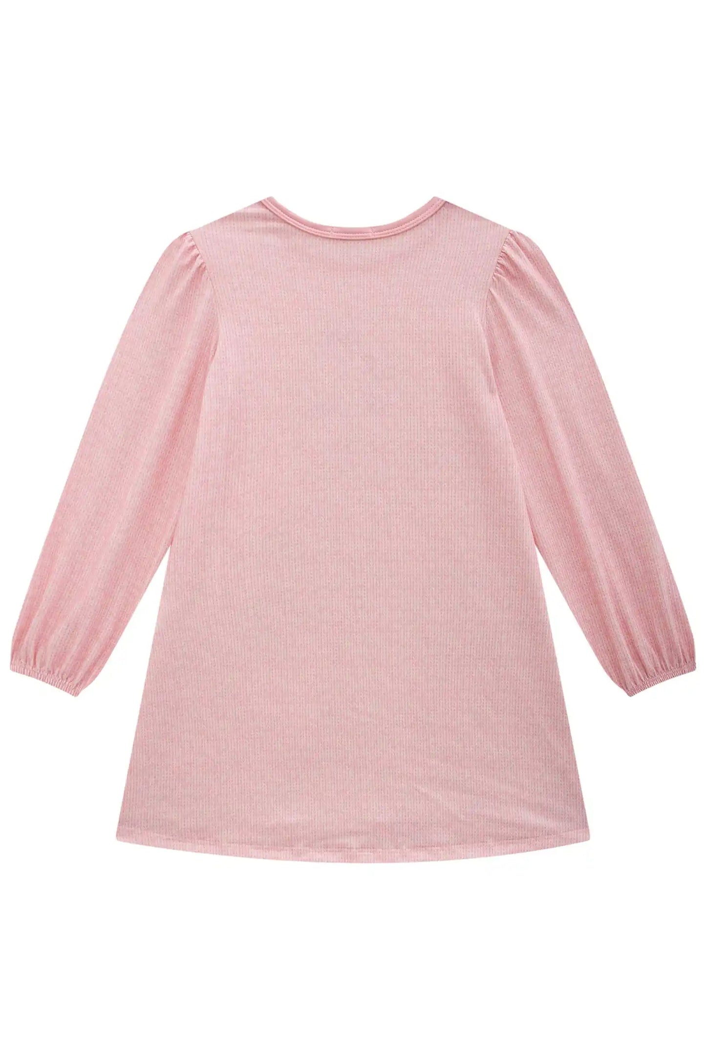 Vestido Infantil Feminino Manga Longa Infanti – Elegância e Charme em Rosa Seda