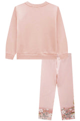 Conjunto Infantil Feminino Manga Longa e Legging Rosa Aloha – Encanto, Conforto e Diversão