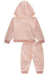 Conjunto Infantil com Moletom e Calça Plush Rosa
