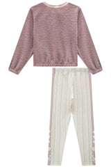 Conjunto Infantil Feminino Blusão ML e Legging Lilás Lilás Escuro