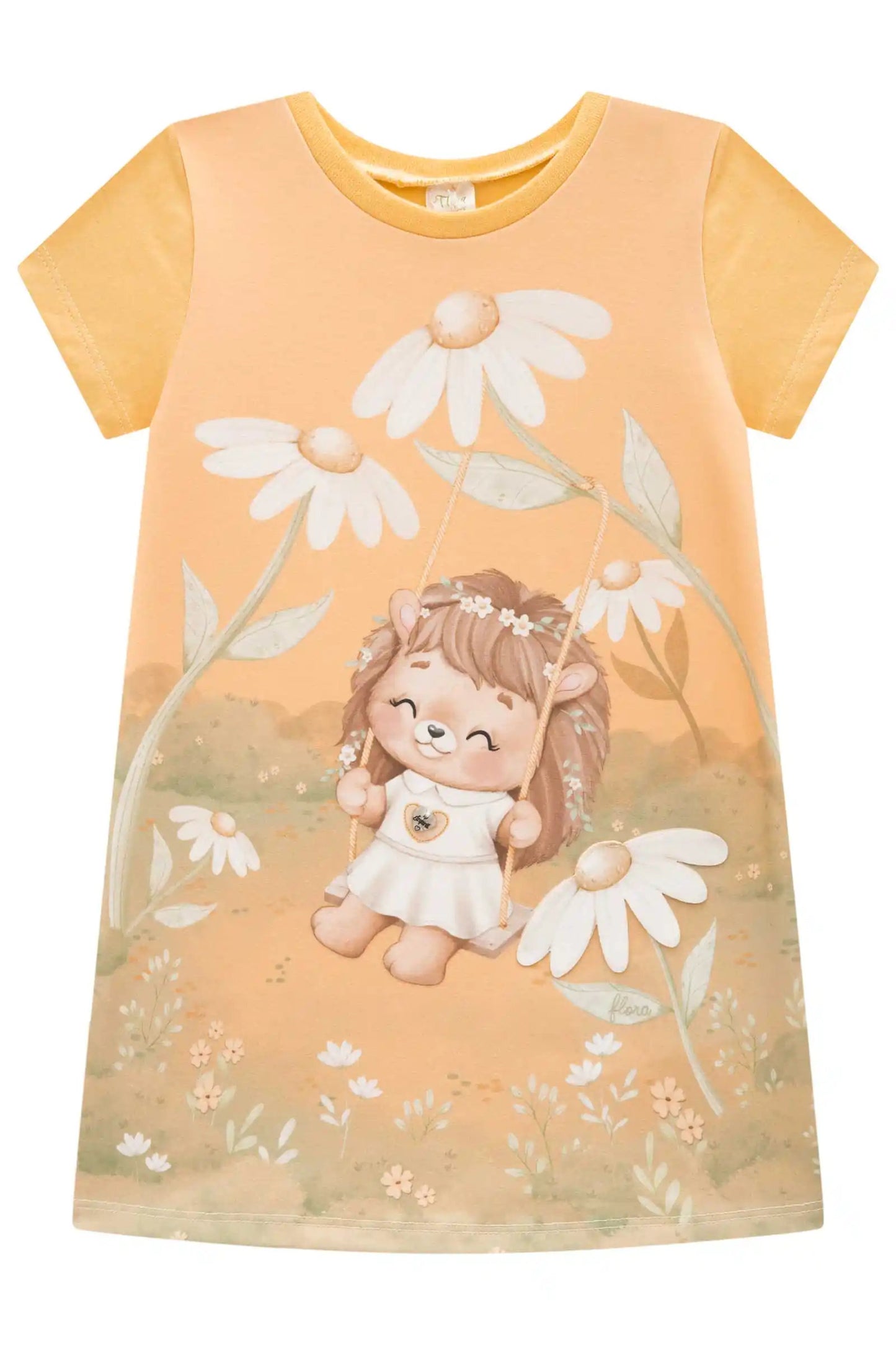 Vestido Infantil em Meia Malha Verde Hunder – Delicadeza e Conforto