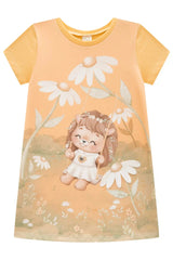Vestido Infantil em Meia Malha Verde Hunder – Delicadeza e Conforto