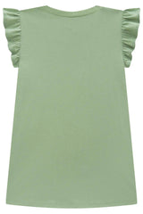 Vestido Infantil em Meia Malha Verde – Delicadeza e Conforto